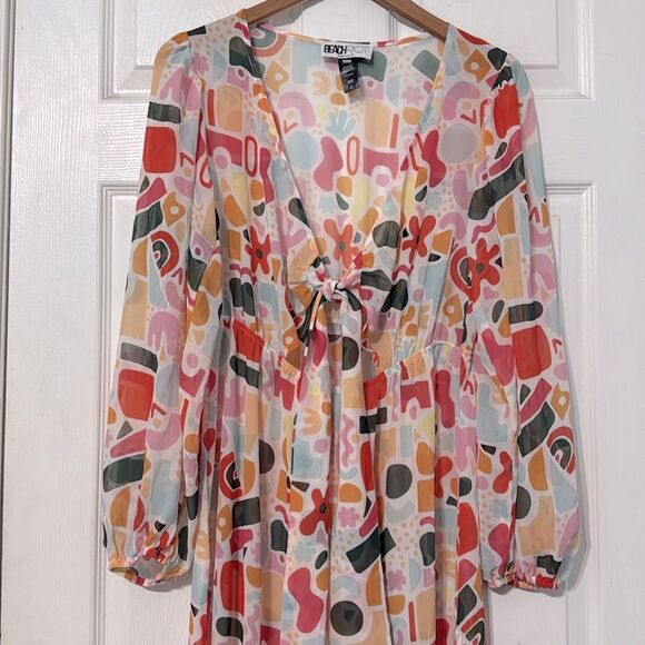 Beach Riot X Revolve Shiloh Cover-Up Dress in Abstract Shapes Size Large - Picture 6 of 7